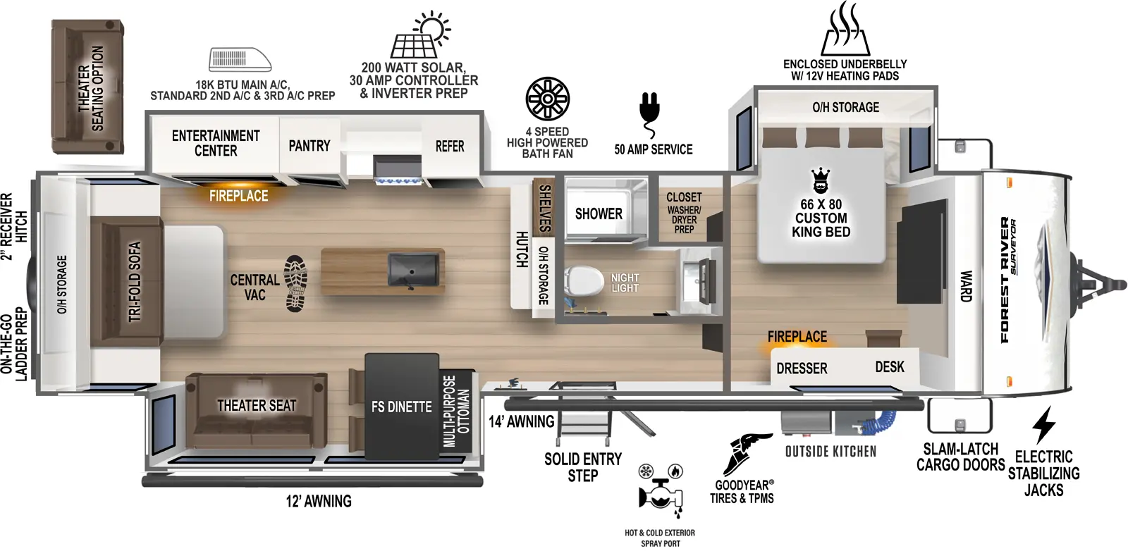 Grand Surveyor 305RLBS Floorplan